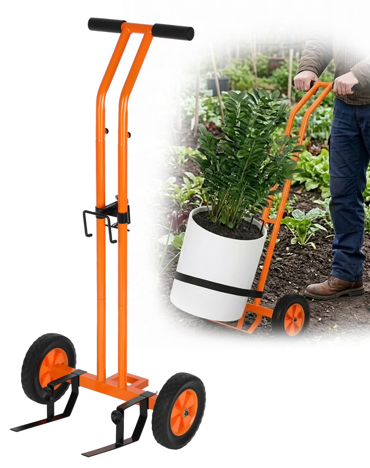 Deerift heavy-duty plant caddy with wheels for easy relocation of pots