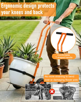 Deerift plant dolly moves water barrels, boxes, and garden supplies with ease