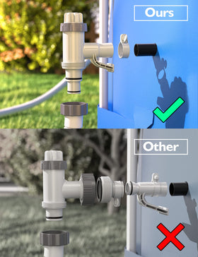Deeroll Plunger Valve Plus in use demonstrates water flow management for above ground pools