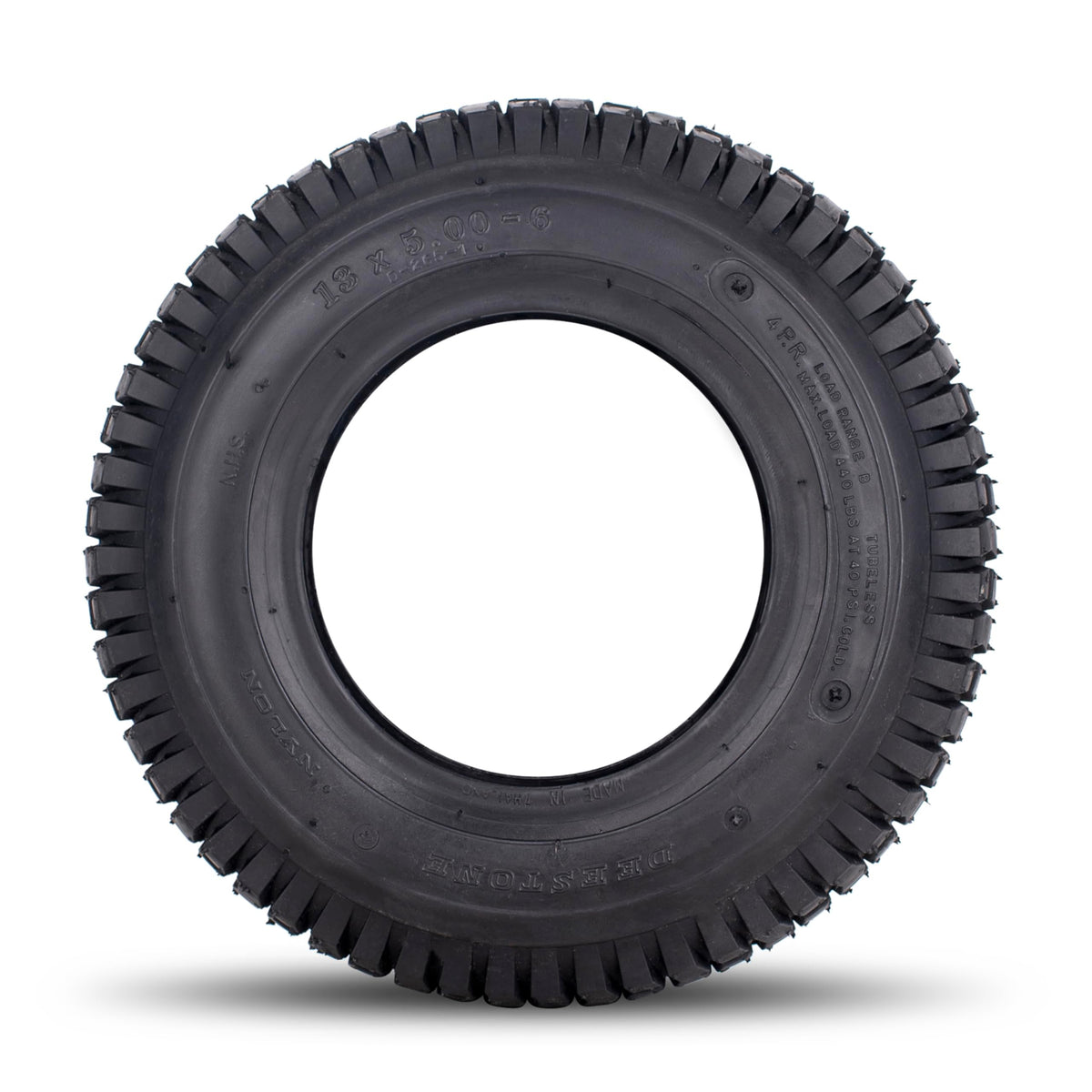 Deestone D265 Turf tire nylon construction emphasizes durability for garden use
