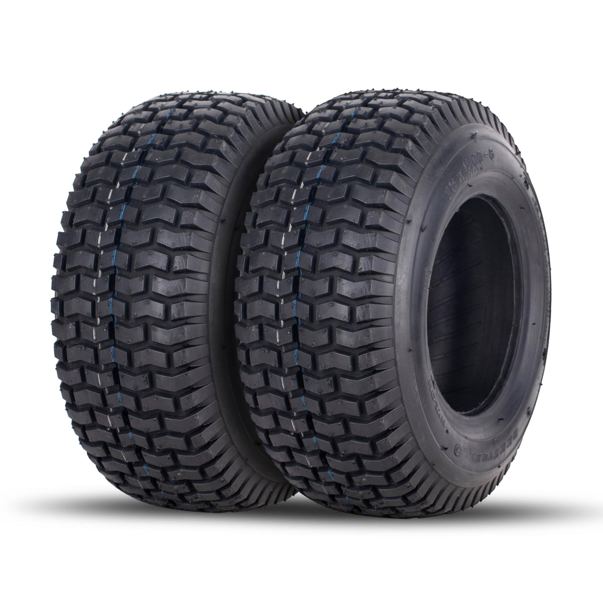Deestone D265 Turf tire tread close-up highlights chevron pattern for grip