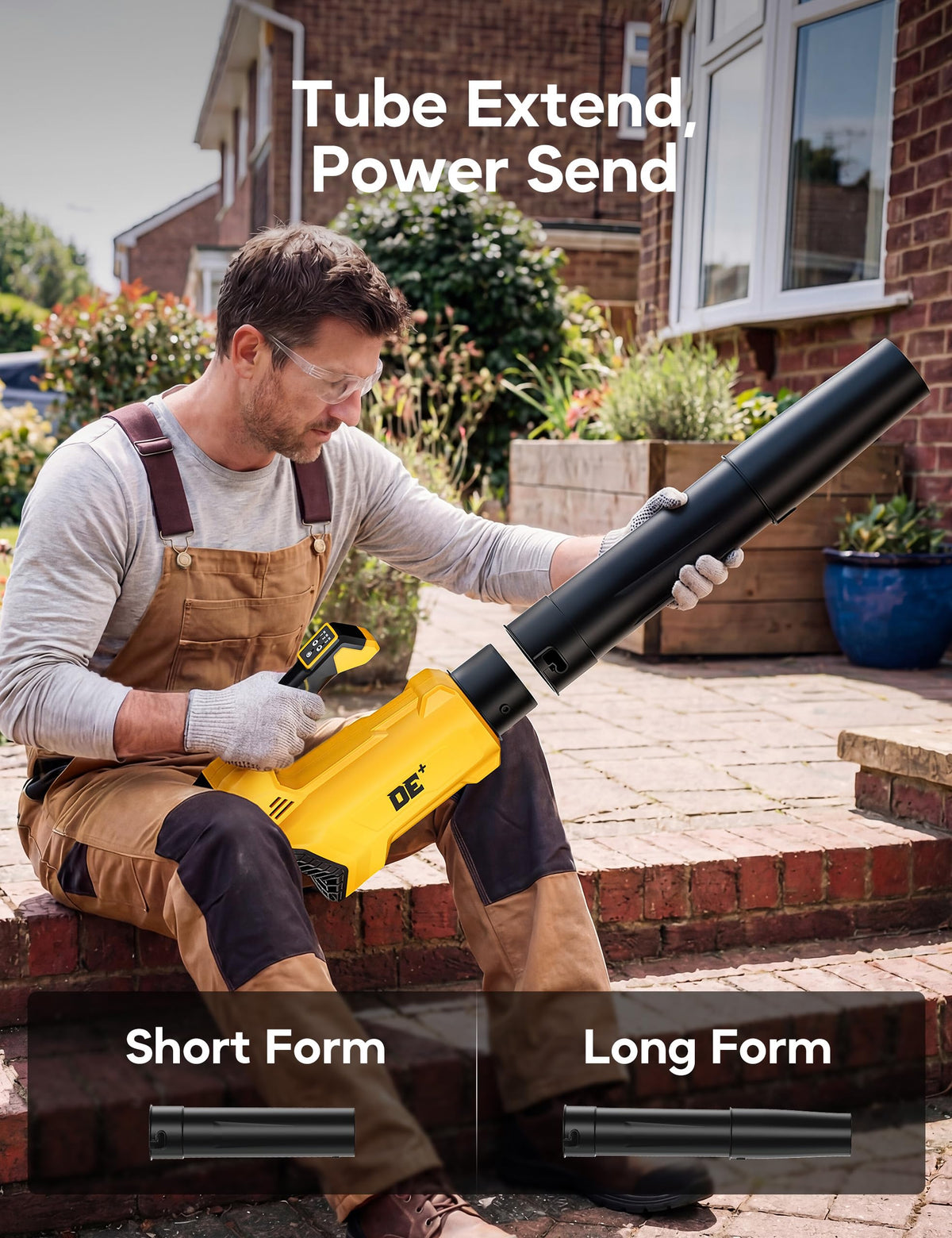 DeForce detachable tube and extension nozzle extend reach for debris