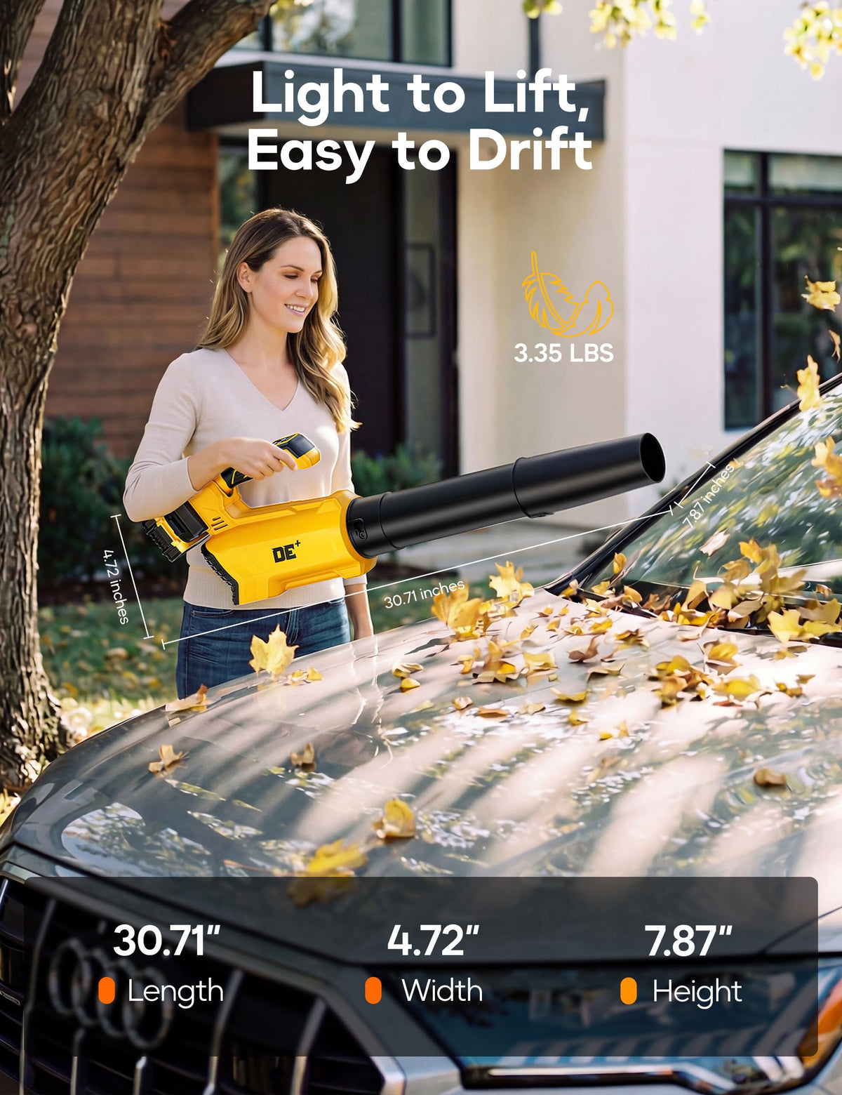 DeForce ultra-lightweight design for easy portability