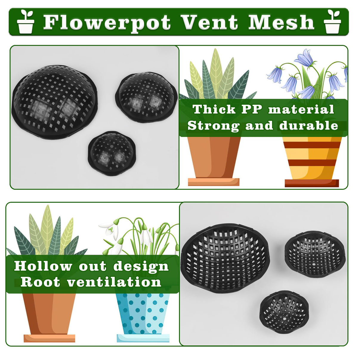 Deftomo drain hole plugs keep floors clean and pots tidy.