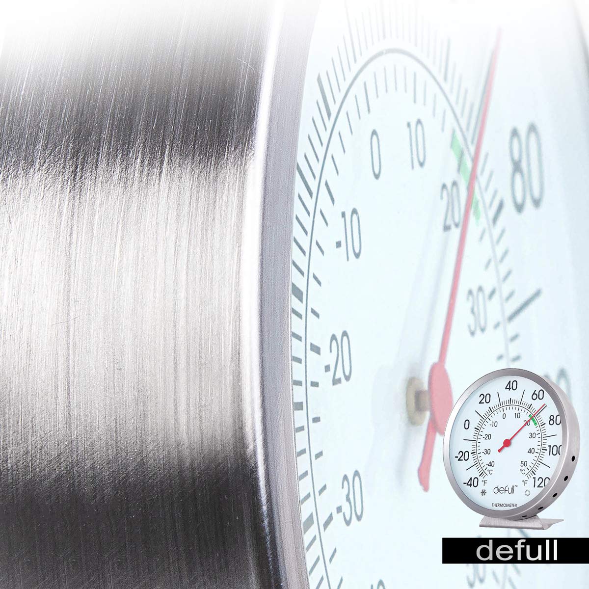 Defull dual-scale readings show Fahrenheit and Celsius.