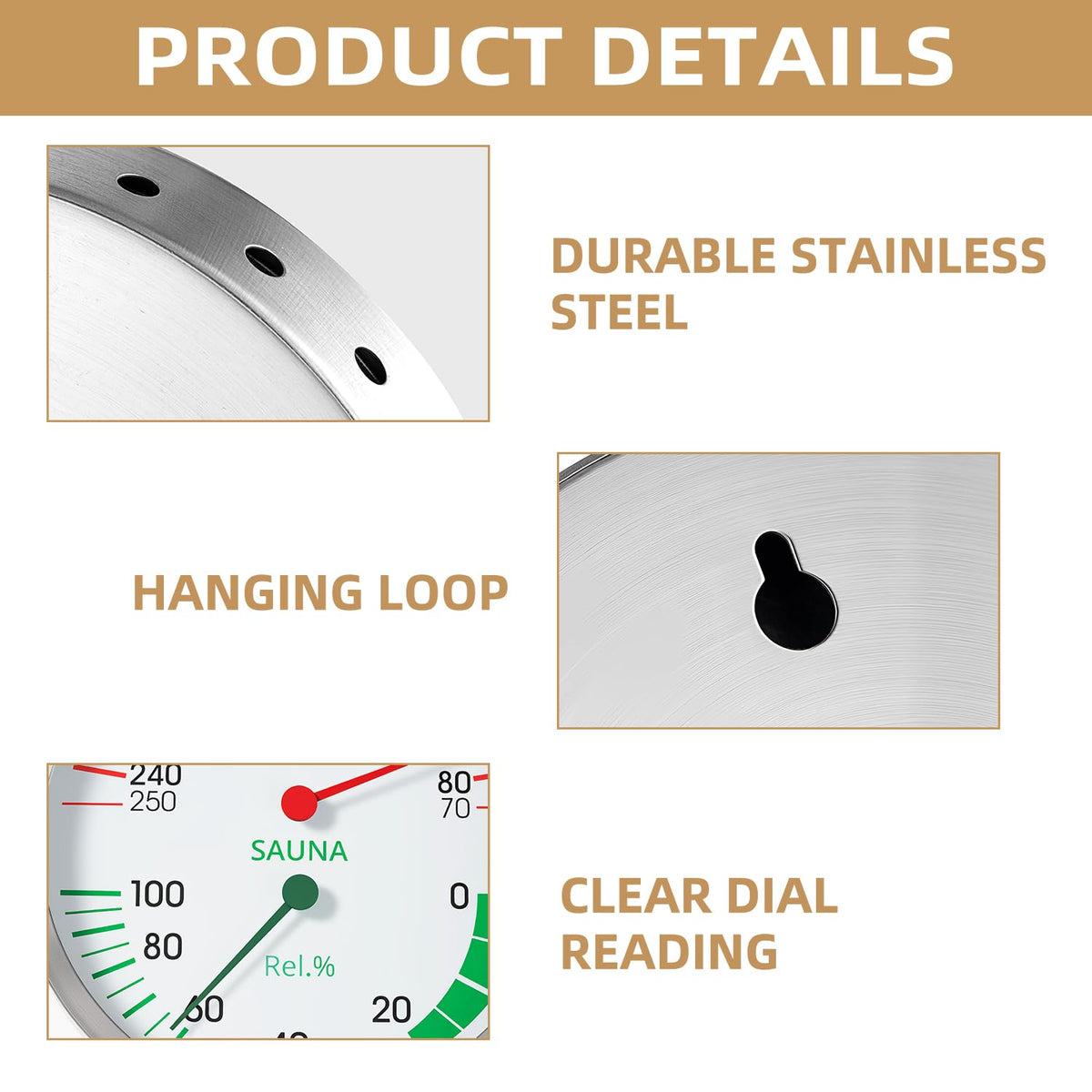Defull heat-resistant stainless steel casing ensures durable use in spas.