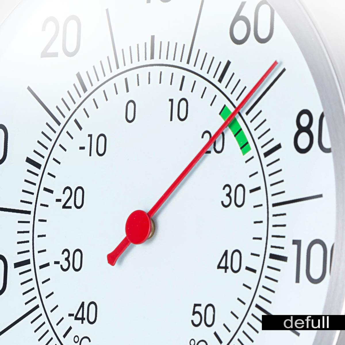 Defull shatter-resistant lens keeps readings clear.