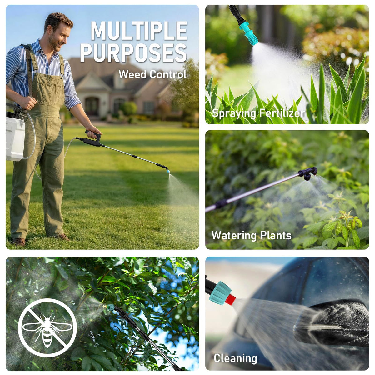 DEGGE sprayer transparent reservoir helps monitor liquids during tasks.
