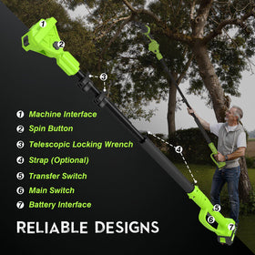 DEHANTOOLS comfortable shoulder strap for hands-free trimming