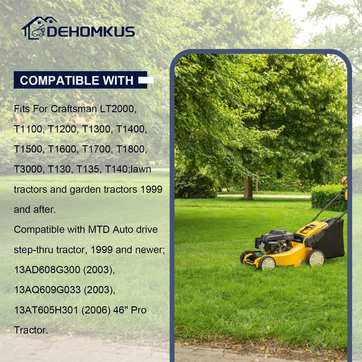 DEHOMKUS belt for Cub Cadet LTX 1040 and similar models ensures smooth operation