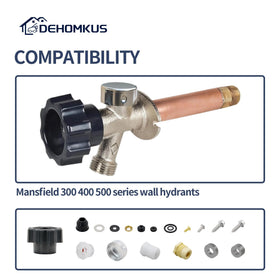 DEHOMKUS outdoor wall hydrant assembly kit enables easy on-site maintenance.