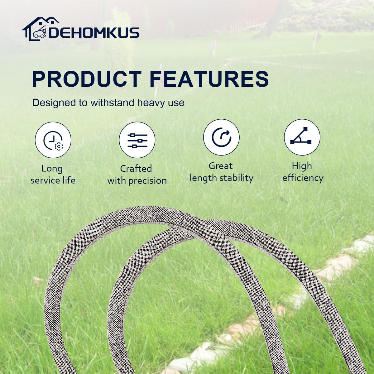 DEHOMKUS belt fits Super Bronco and LX series for versatile mower maintenance