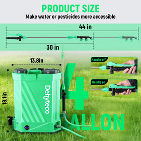 Battery status display on Dehyteco sprayer for real time usage info