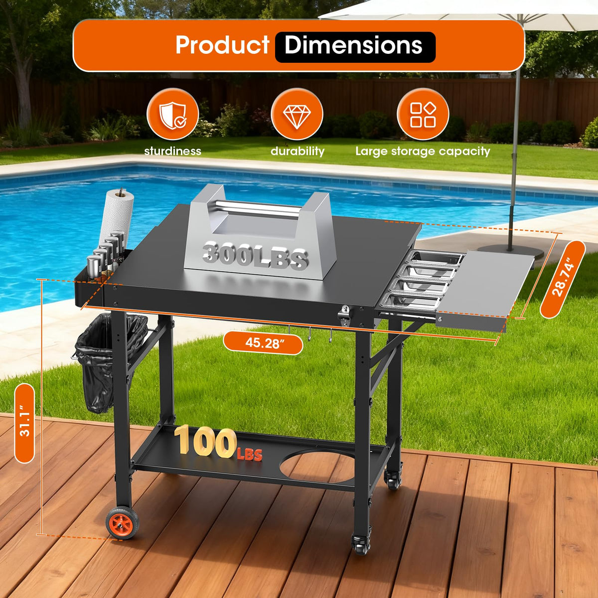 DeintYei pizza oven table durable-assembly—built to withstand outdoor gatherings.