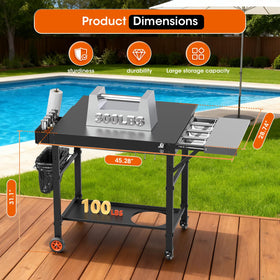 DeintYei pizza oven table durable-assembly—built to withstand outdoor gatherings.