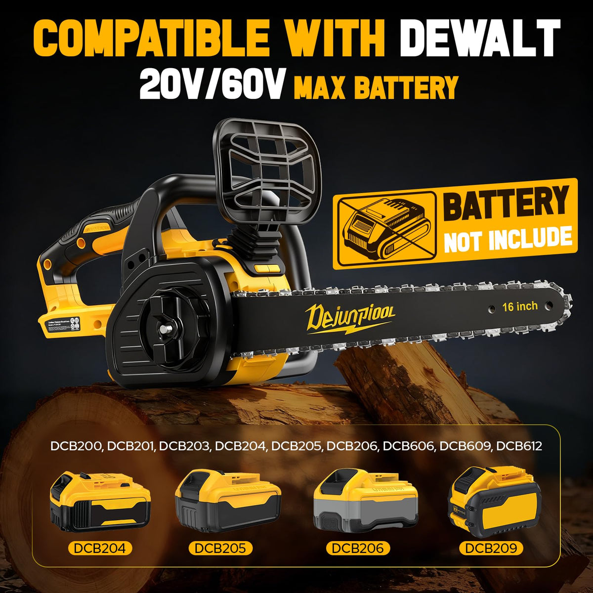DEJUNPIOOL brushless motor detail highlighting efficiency and smooth cutting performance.