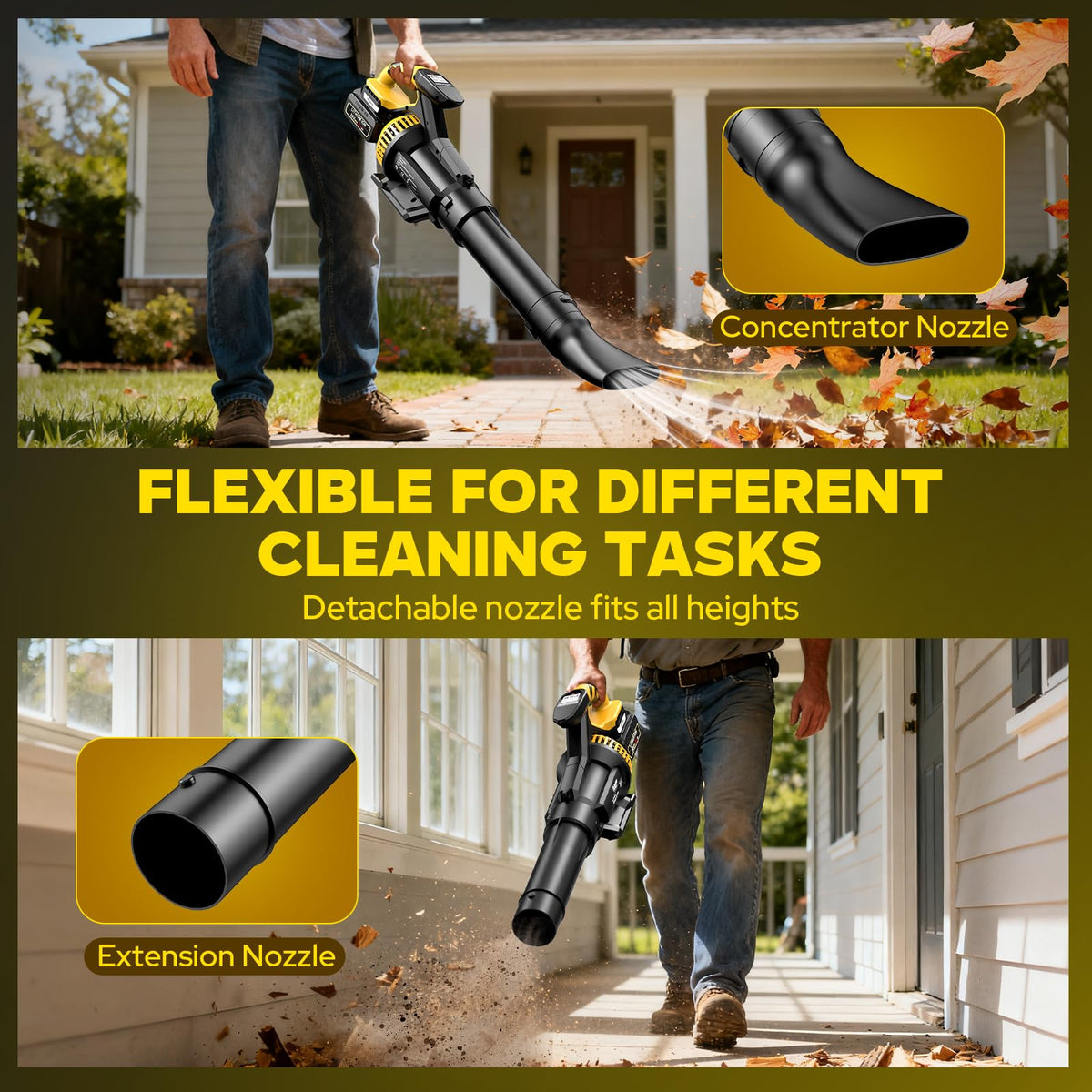 DEJUNPIOOL concentrator nozzle focuses airflow for tight spaces