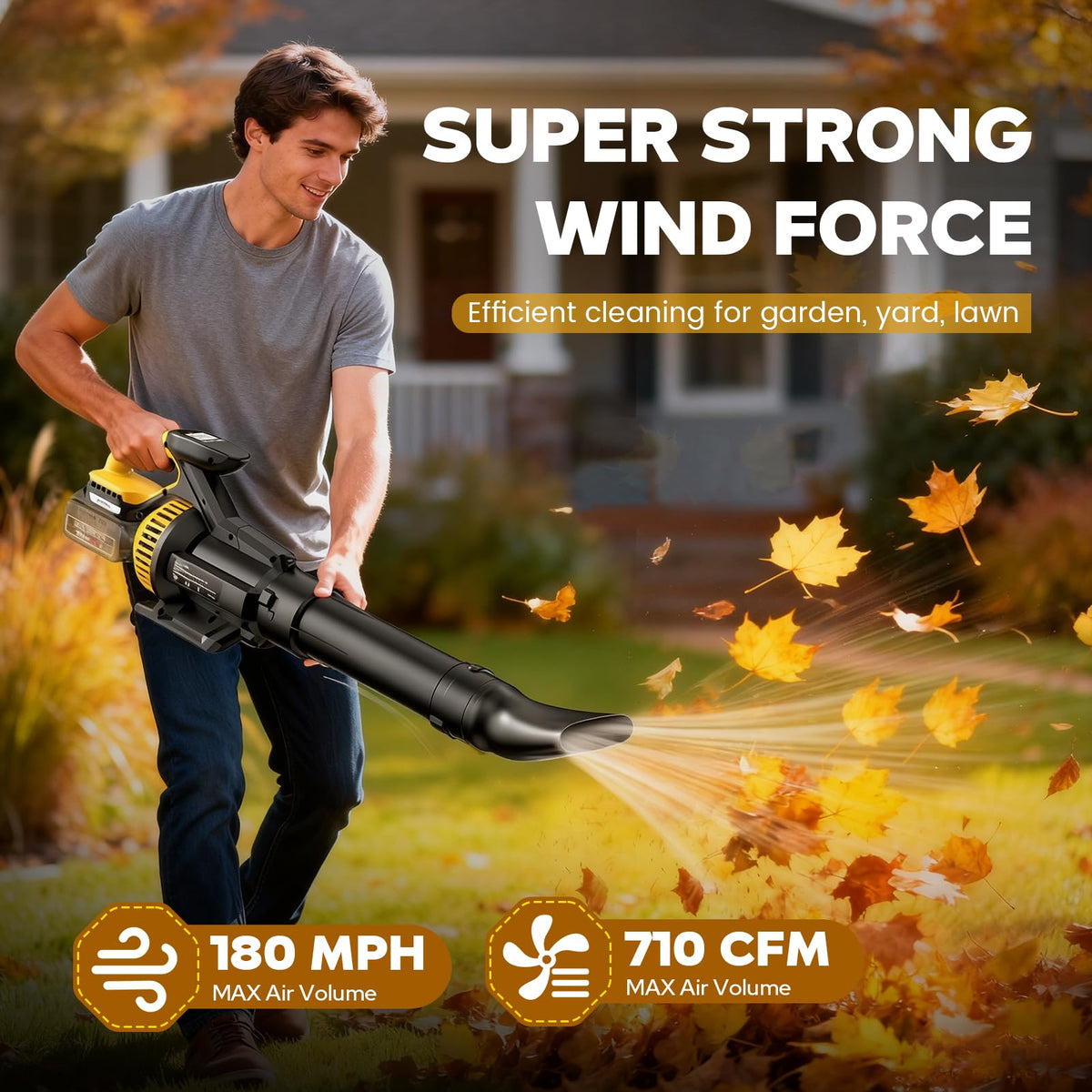 DEJUNPIOOL blower offers 3 speeds to handle light to heavy tasks