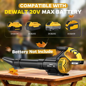 DEJUNPIOOL cordless blower with smart display shows real time battery and speed status