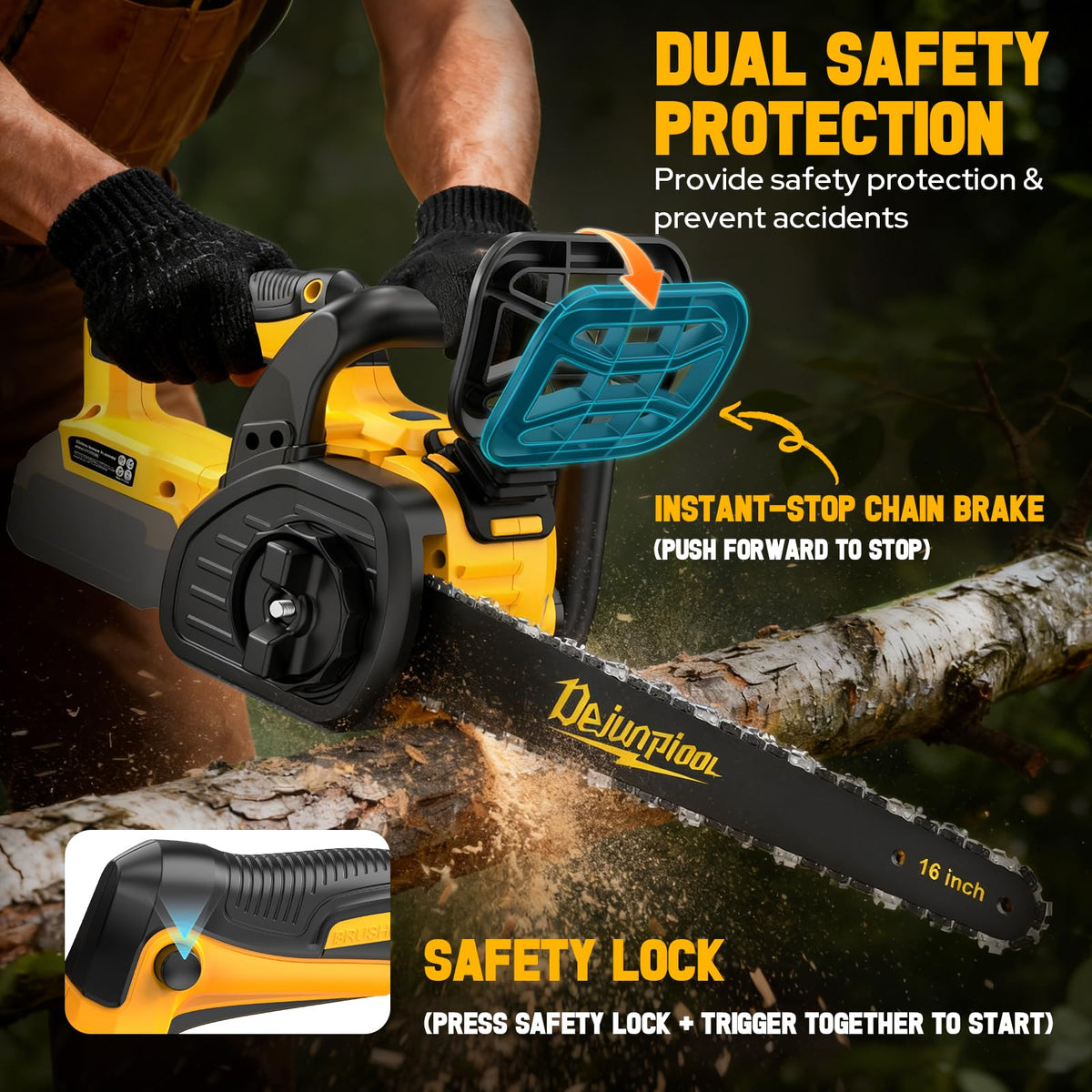 DEJUNPIOOL three-chains kit extends service life and readiness for ongoing tasks.
