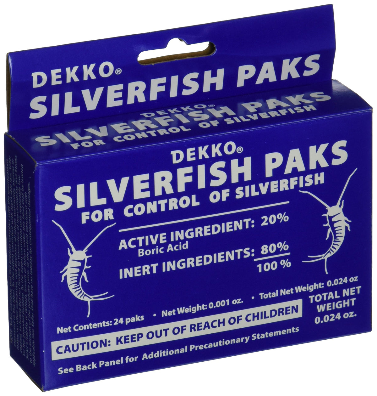 Dekko Silverfish Paks DEK1002, pack-2 product shot, odorless bait for discreet home protection