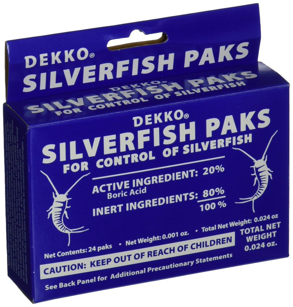 Dekko Silverfish Paks DEK1002, pack-2 product shot, odorless bait for discreet home protection