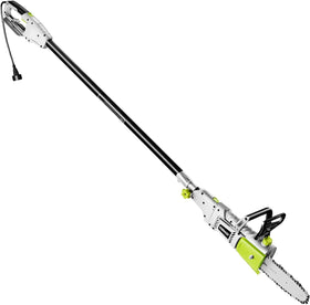 DEKOPRO 8 Amp 10-Inch pole saw front view showing compact design for overhead trimming