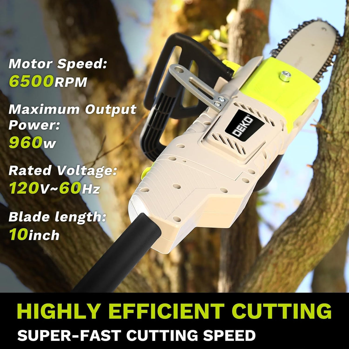 DEKOPRO 8 Amp 10-Inch pole saw warranty and responsive support reference