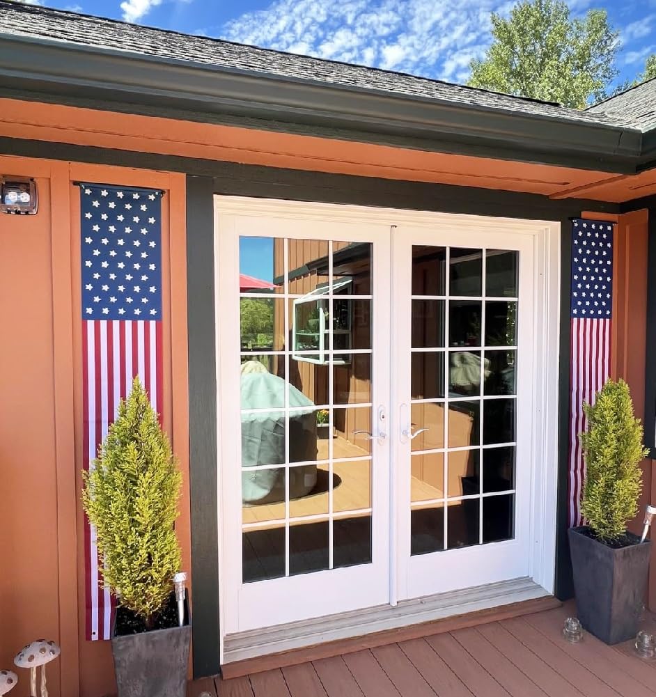 Delfd Patriotic Door Banner for outdoor front entry celebrations.