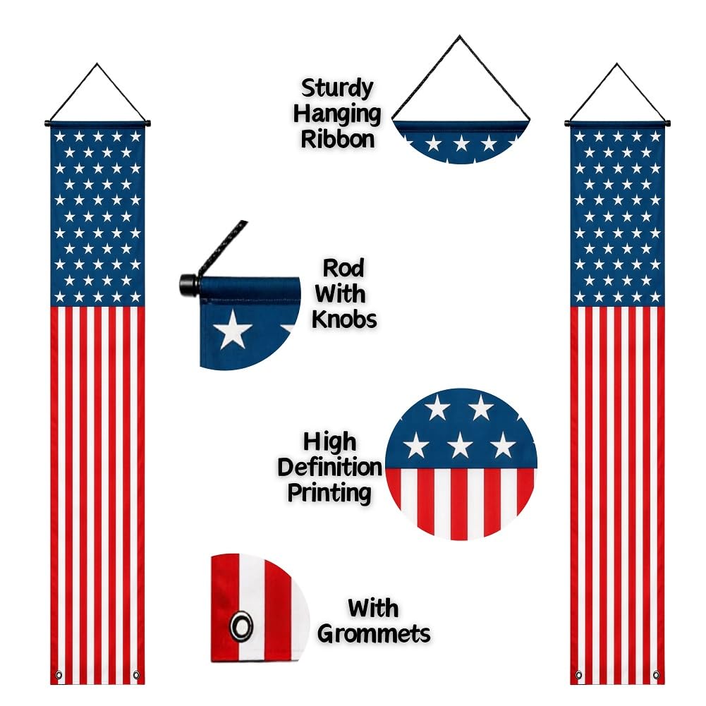 Delfd Veterans Day Decor Banner adds classic patriotism to any space.