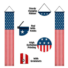 Delfd Veterans Day Decor Banner adds classic patriotism to any space.