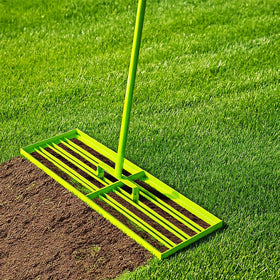 Deli Lawn Leveling Rake 30x10 stainless steel head for precise leveling.
