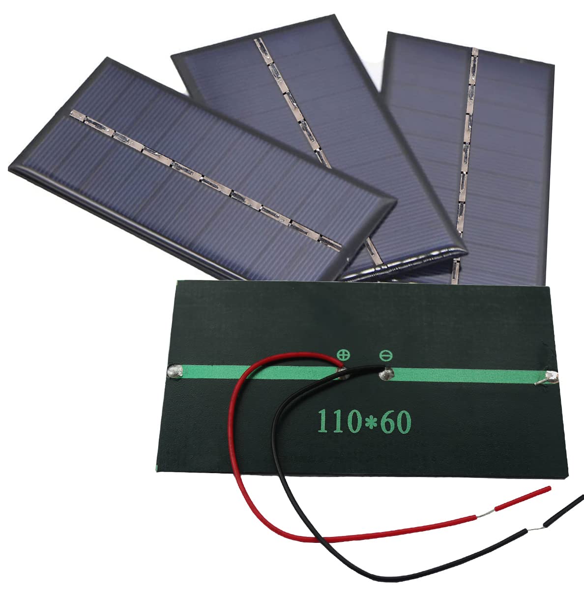 Delinx four-panel solar kit front view, compact and efficient power for DIY projects