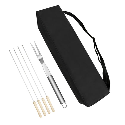 Delixike grilling bags backpack closed, showing compact tool storage for outdoor BBQ setups.