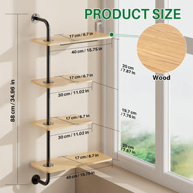 DELLAN Easy-assembly wall plant shelves included hardware for quick setup