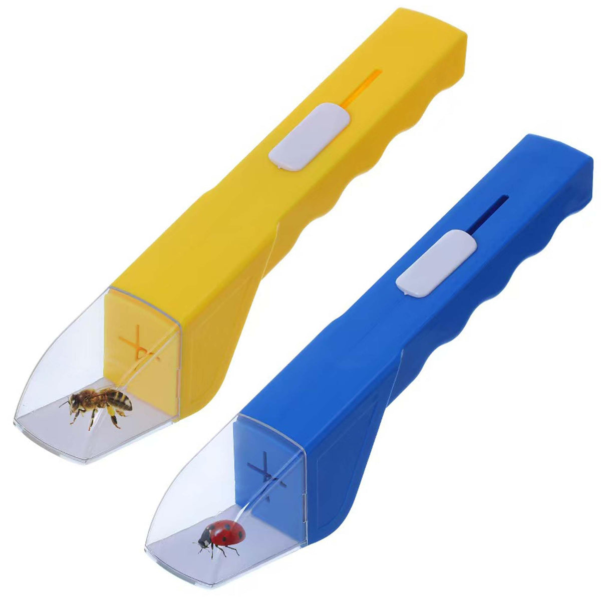 DelloidMaz insect catcher 2-pack in blue and yellow for safe, humane observation