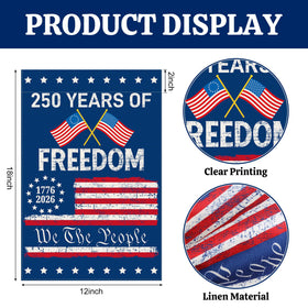 Deloky 1776-2026 design flag shown in outdoor setting