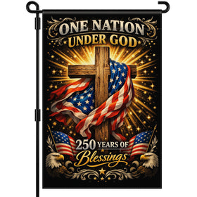 Deloky 250th Anniversary Flag front view double-sided design for visibility from both sides.