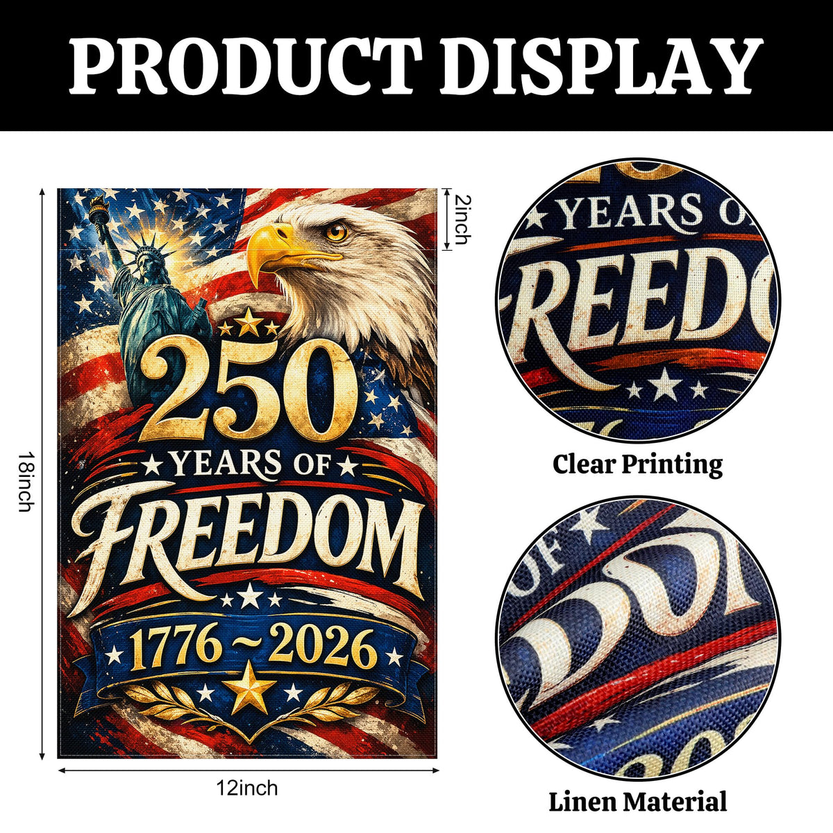 Deloky linen flag offers durable outdoor use with color retention in sun and rain