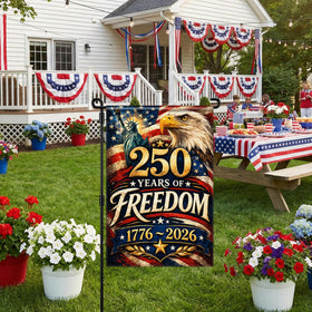 Deloky outdoor garden flag suitable for yard, porch, or patio display