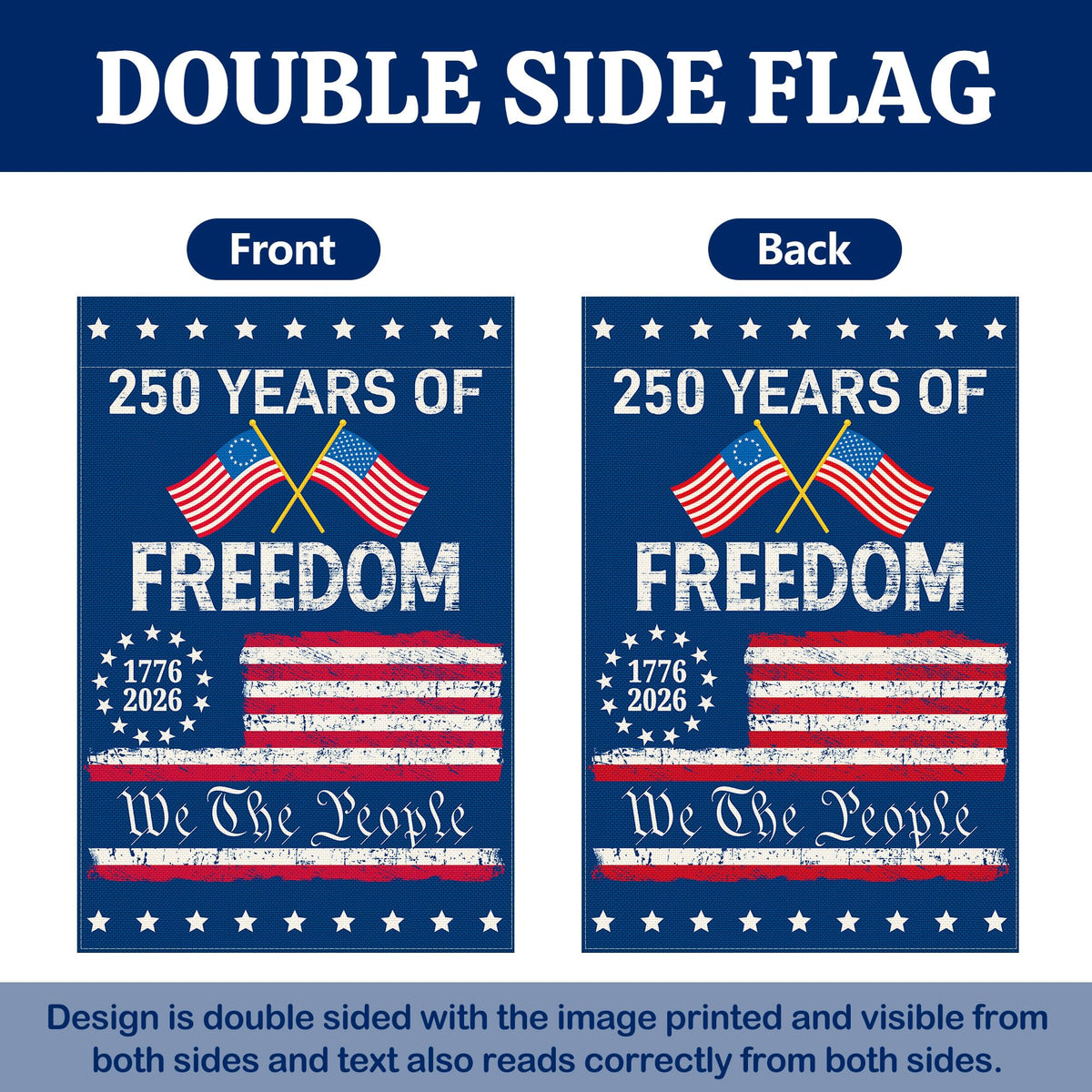 Deloky American garden flag 18x12 inches ready for garden or porch