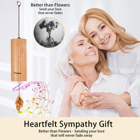 DELOVEWO unique bamboo wind chimes ideal for patio and garden decor