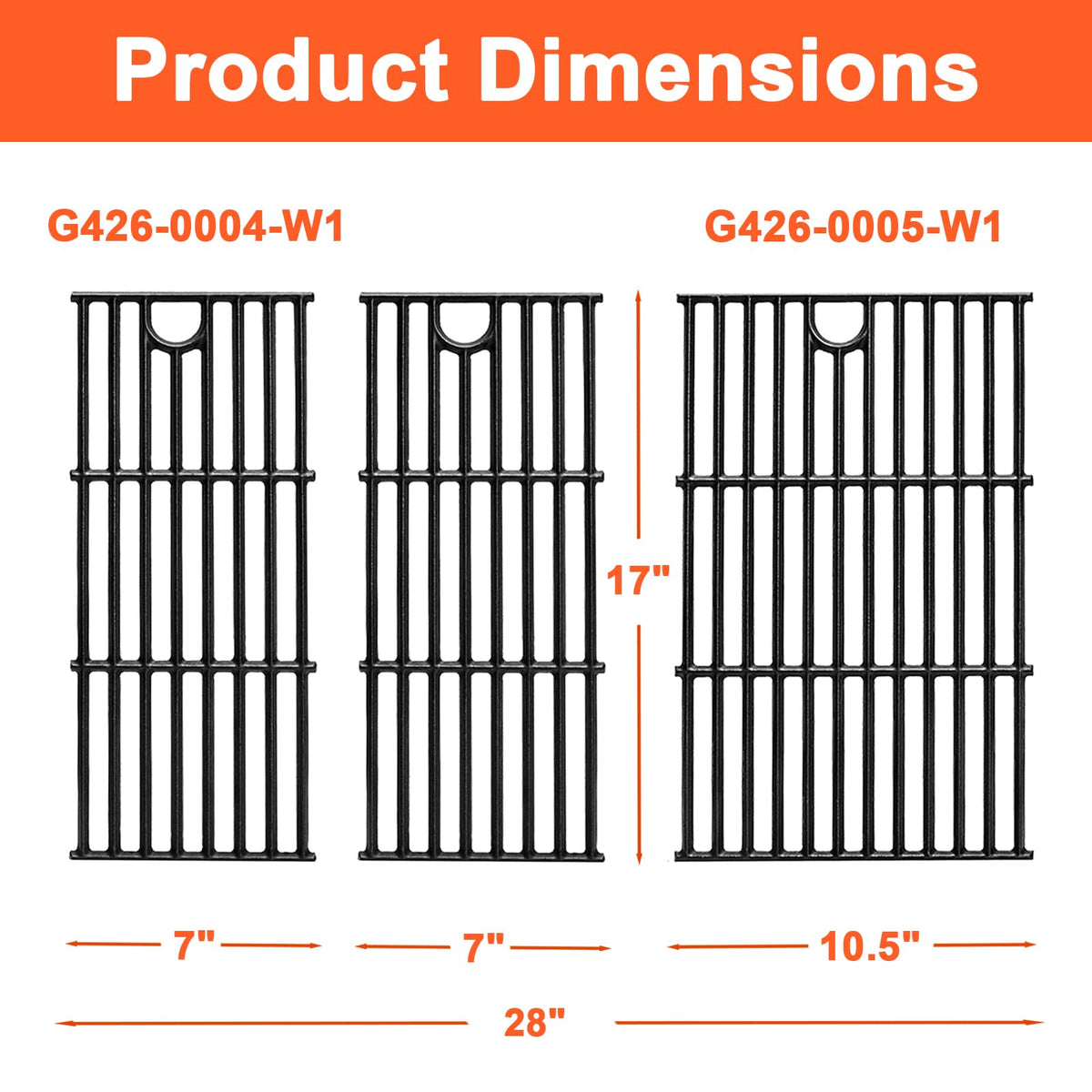 DELSbbq 17-inch narrow grate side view highlights compact design for even cooking