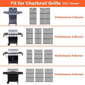 DELSbbq 17-inch wide grate on Charbroil 4-burner offers full coverage for even searing