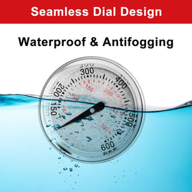 DELSbbq 22-inch kettle thermometer for reliable heat management