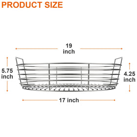 DELSbbq ash basket with 17 inch bottom and 19 inch top diameter for ideal fit