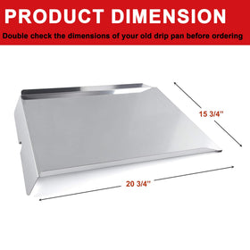 DELSbbq BAC012 stainless steel drip pan for easy replacement and cleaning
