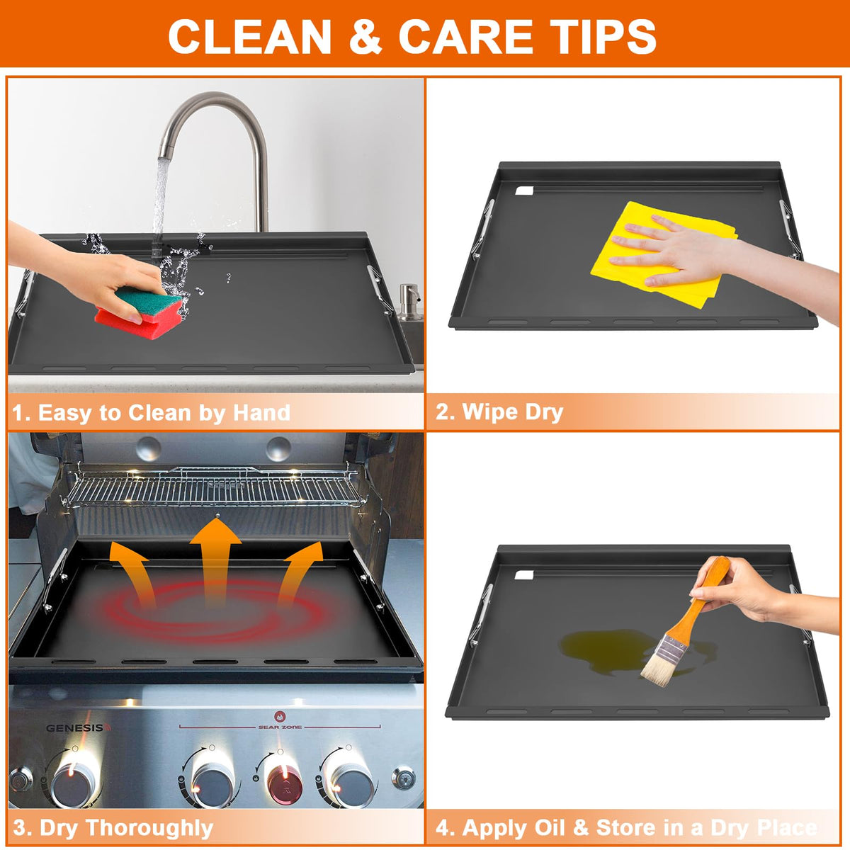 DELSbbq care instructions before first use and cleaning tips