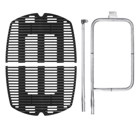 DELSbbq cast iron grate for Weber Q300/Q320 delivers even heat for consistent grilling.