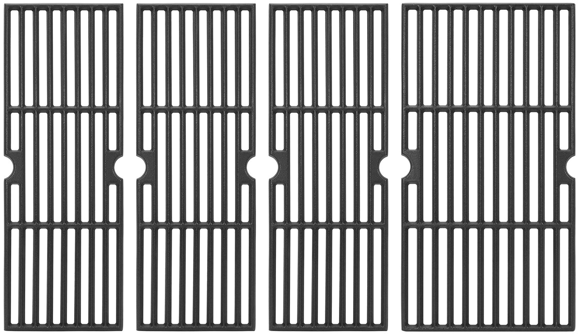 DELSbbq cast iron grate on Char-Broil 5-burner showing even heat distribution